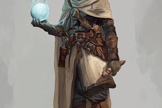 draw dnd character art and oc character