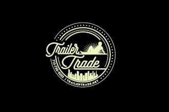 design unique bar food trailer logo