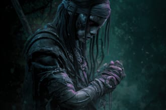 draw dark fantasy art and horror illustration