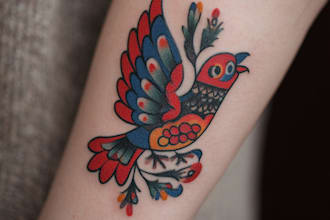 draw a custom traditional tattoo design