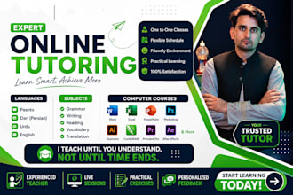 be your urdu , english, or pashto language tutor, teacher