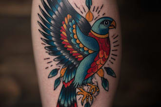 design a rad traditional tattoo design