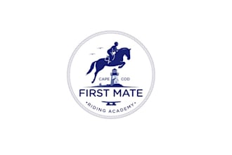 design classic clean equestrian riding academy logo