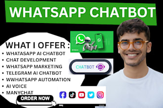 whatsapp ai chatbot marketing chat development telegram chatbot automation voice