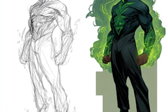 design original comic characters with unique costumes