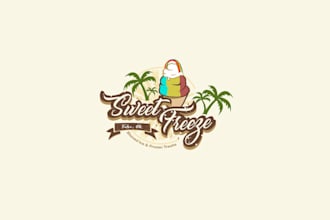 design extraordinary frozen dessert food truck logo