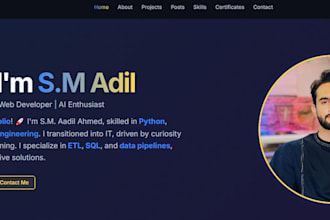 design a custom portfolio website for professionals