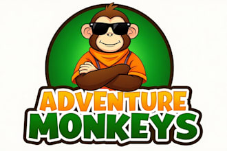 make an amazing advancer monkey mascot logo  in very short time