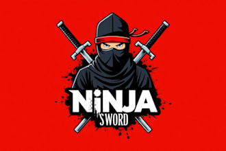 design outstanding warrior ninja mascot logo  for your business