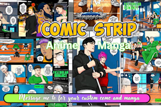 draw comic strip, anime manga, cartoon comic  manga, comic artist, graphic novel