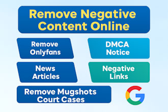 remove permanently mugshots court cases articles negative links on google search