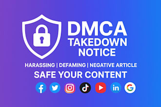 delete copyright harassing defaming and leaked content mugshot,article,by dmca