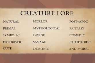 write fantasy creature lore for you