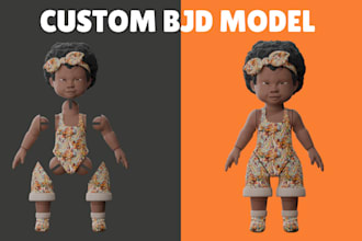 sculpt 3d bjd ball jointed doll 3d bjd toy 3d articulated model for 3d printing