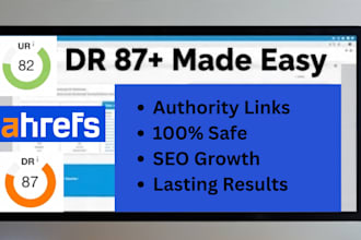 increase domain rating, ahrefs dr 80 plus with in 2 months