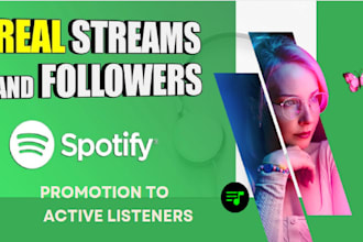 get real active spotify followers organically and spotify streamers