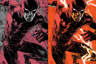 make a dc or marvel style comic book superhero