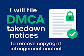 send dmca takedown notices to remove copyright infringement