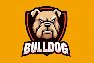 make an amazing bulldog head mascot logo with unlimited revision