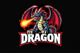 design awesome dragon fire mascot logo  for you in just 1 day