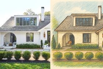 turn your photos into the mono or color pencil sketches