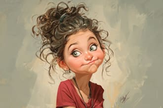 make a cartoon caricature avatar for you in 24hours