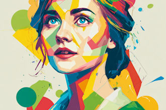 make an face into color vector art portrait