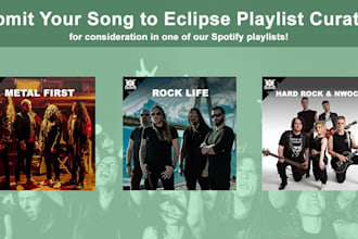do rock track promotion, metal album, music ads, rock metal playlist curators