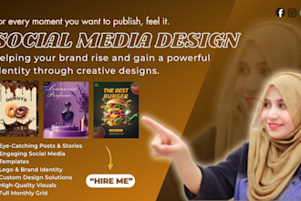 design modern social media posts and branding for businesses