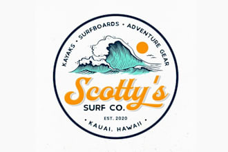 design exceptional monogram surf logo