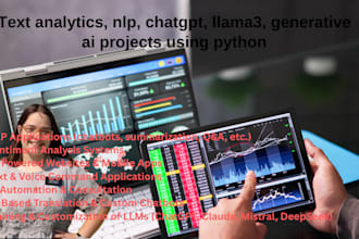 do text classification, object detection, sentiment analysis tasks in python