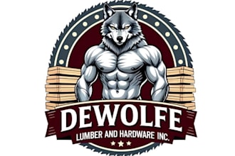 design unique lumber logo