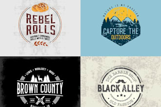 design outdoors, adventure, mountain hiking, hunting, fishing and travel logo