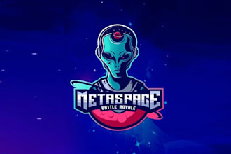make remarkable logo for a meta verse style fighting game