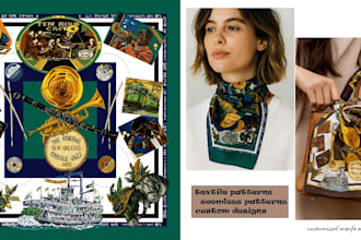 create scarf bandana and hijab pattern design in 24 hour