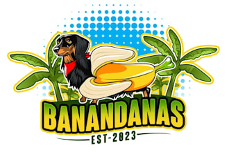 design stylish bandana business logo with express delivery