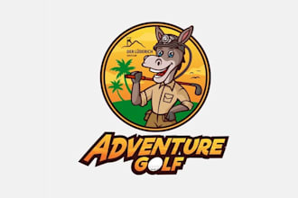 design captivating adventure golf logo