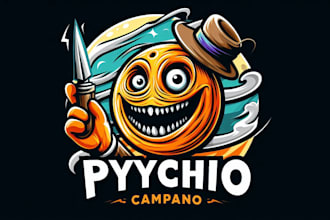 create awesome psycho mascot logo for you with my on creativity