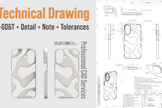 deliver 2d technical drawings for complete production and assembly