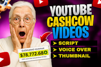 create faceless youtube automation channel with 30 cashcow videos and yt shorts