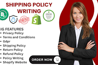 write privacy shipping return refund policy terms and conditions gdpr writing