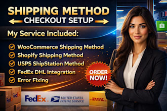 setup fedex, shipstation, shippo shipping method API into shopify or woocommerce