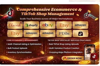 upload SEO optimized product listings on tiktok shop,wayfair, ebay, rangme