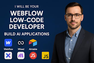 build webflow wized xano airtable memberstack javascript ai powered saas website