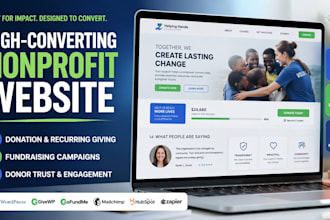 design nonprofit, charity, ngo, 501c3 fundraising and donation website