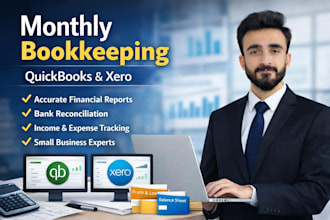 do monthly bookkeeping and accounting in quickbooks or xero