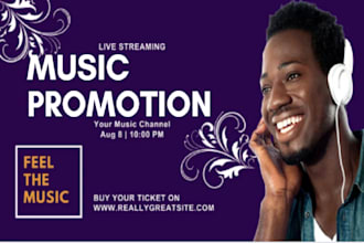 promote your music on apple music, itunes, pandora, napster, and tidal