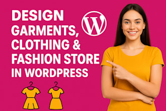 design garments, clothing and fashion store in wordpress