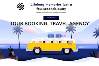 build squarespace bus ticket agency website train ticket agency flight booking