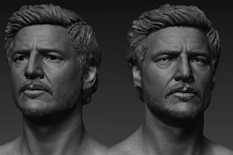 sculpt 3d head bust model realistic 3d face model 3d sculpture figurine portrait